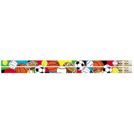 Musgrave Pencil Co Super Sports Motivational Fun Pencils, PK144, 144PK 2403